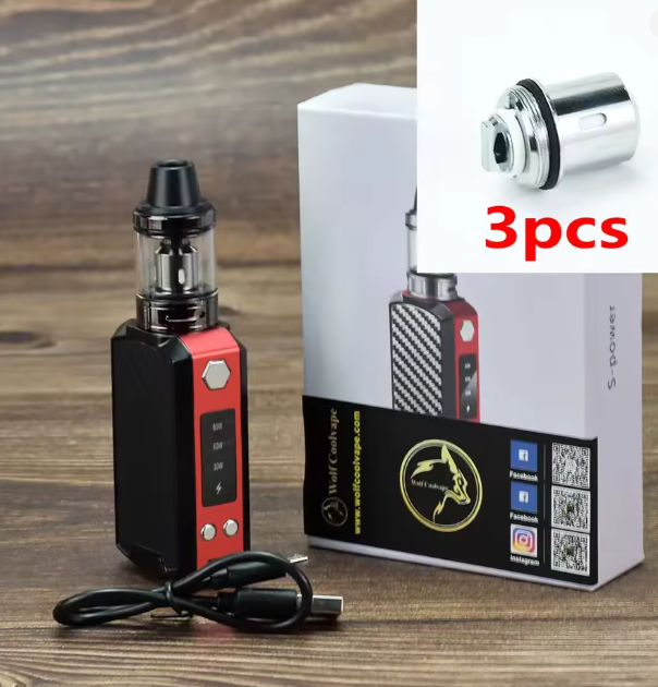 wolfcoolvape 80W Vape Mod Box Kit with 2200mAh Battery LED Display Vaporizer E-Cigarette Starter Kit Vape Pen for Vapers